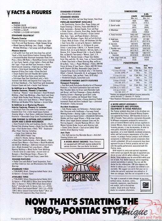 1980 Pontiac Phoenix Brochure Page 2